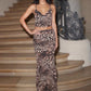 Print Sexy 2 Piece Sets Women Summer New V Neck Crop Tops And Maxi Skirt Female Elegant Club Party Slim Skirt Set