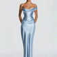 Elegant Satin One Shoulder Evening Dress Women Cowl Neck Sleeveless Bodycon Maxi Dress 2026 Spring Summer Party Gowns