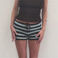 Drawstring Knit Crochet Shorts Women Summer Low Waist Stripes Print Booty Shorts Grunge Stretchy Shorts HolidayBeachwear