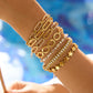 Zircon Star Metal Chain Bracelet Bangle Gold Plated Stainless Steel Watproof Summer Trendy Wrist Jewelry For Women