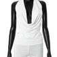 Sexy Elegant 2 Piece Set Halter Backless Bandage Swing Collar Tank Tops+Shorts Matching Streetwear Tight Stretch Suit
