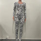 Leopard Print Jumpsuit Women Low-Neck Bandage Backless Skinny Peach Hip Hot Girl Midnight Fashion Club Party Overalls