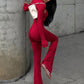 Sexy Hollow Out Jumpsuits Sets Women Fashion Solid Long Sleeve Shawl And Jumpsuits Female Elegant Two Piece Sets