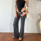 Y2k Striped Pants Fairy Coquette Low Waist Lounge Sweatpants Preppy Teen Girl Vintage Long Trousers Streetwear