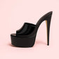 Summer New Women's Thick Bottom, Fine High Heels, Toothed Cool Slippers, Fashion Show, Party, Ultra High Heel Sandals