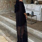 Women Oversized T Shirt Lace Maxi Dress 2 In 1 Sheer Mesh Long Dress Short Sleeve Loose Casual Summer Party Streetwear