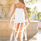 Women Sexy Sleeveless Spaghetti Strap Tassel Mini Dress with Flowing Ribbons Casual Loose Square Neck Party Club Dress