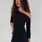 Off-shoulder Backless Sexy Maxi Dress Women Elegant Black Bodycon Ruched Split Party Club Long Dress Female Gown