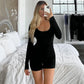 One Pieces Rompers Long Sleeve Bodycon Baddie Jumpsuit Fall Winter Clothes for Women Outfit Active Wear