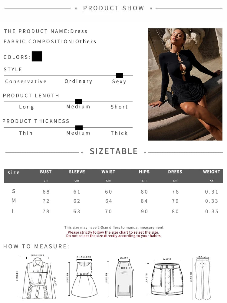 Velvet Patchwork Dress Women Y2K Sexy Sequined Hollow Long Sleeve Simple Office Elegant Commute Stretch Mini Bodycon