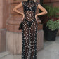 Black and White Polka Dot Print Mesh Sheer Sleeveless Maxi Dress Vintage Summer Dresses 2026 Woman Clothing