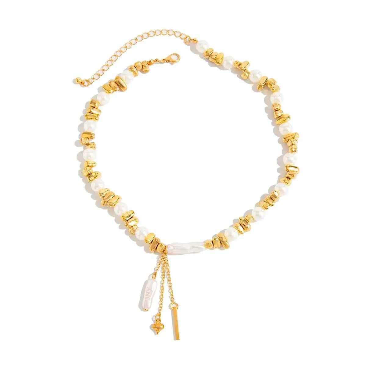 Boho Elegant Love Heart Pendant Choker Necklace for Women 2026 New Imitation Pearl Adjustable Chain Wedding Jewelry