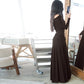 Off Shoulder Long Sleeve Pleated Dresses Women' S Clothes Solid Color French Elegant Maxi Dress Autumn 2025
