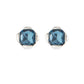 Trendy Blue Square Rhinestone Smalll Stud Earrings Women Punk Unique Geometric Piercing Earrings 2026 New Jewelry Gifts