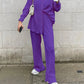 Pleated Loungewear Set Woman 2 Pieces Summer Long Sleeve Button Shirt Trousers Casual Women's Workout Clothing Outfits