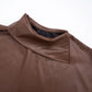 Brown Asymmetrical 2 Piece Pu Leather Skirt Set Woman Fashion Sexy Club Outfits Matching Sets