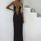 See Through Mesh Halterneck Ruched Maxi Dress Summer 2026 Woman Clothes Sexy Beach Dresses Vacation Outfits