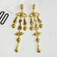 Vintage Metal Alloy With Rhinestone Big Eyes Dangle Earrings For Women Fashion Jewelry Exaggerated Lady Ears' Accessory