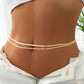 Sexy Flat Snake Chain Waist Belly Belt for Women Summer Beach Bikinis Simple Body Chain Festival Jewelry Accessories