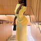 Sexy Split Dress Women Y2K Belt Ribbon Patchwork Backless Short Sleeve Classic Evening Birthday Party Elegant Bodycon