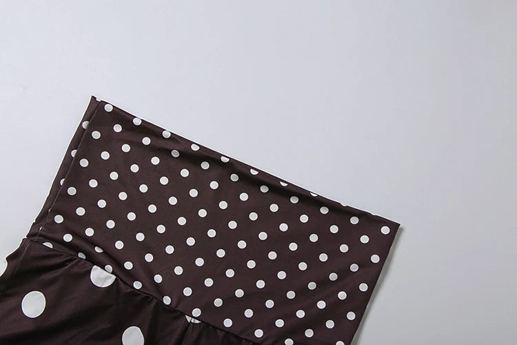 Sexy Polka Dot Patchwork 2 Piece Set Woman Sexy Wrap Chest Backless Tank Tops+Bike Shorts Midnight Party Fashion Suit