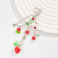 1Pcs Exquisite Sweet Flower Beaded Keychain Cute Colorful Strawberry Bow Tassels Pendant Key Accessories Jewelry Gifts