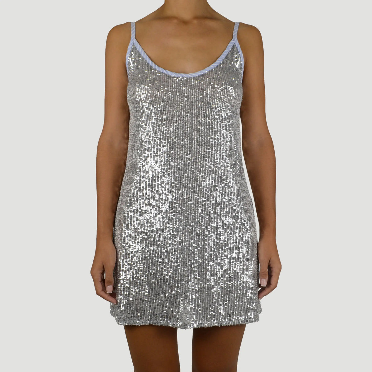 Sequin Glitter Mini Dress Summer Sleeveless Spaghetti Strap Camis Dress Women Sexy Club Party Rave Sparkly Dress