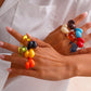 Multicolor Resin Water Drop Chunky Rings Women Boho Geometric Open Cuff Finger Rings Y2K Wed Jewelry Party Accessories