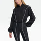 Autumn Winter New Long Sleeve Jumpsuit For Women Rompers Fashion Patchwork Turtleneck Casual Sports Warm Jumpsuits