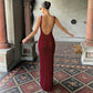 Sexy Lace See Through Back Dress Sleeveless Backless Asymmetrical Long Dresses for Woman Clothes