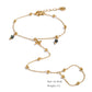 Trendy Stainless Steel Zircon Beads Back of Hand Chain Finger Bracelet Fashion Chic Sexy Jewelry Waterproof Wholesale Gift