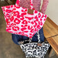 2025 Autumn New Arrival Y2K Color Block Leopard Print Large Capacity Tote Bag For Woman