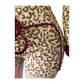Casual Women 2 Piece Set  Tracksuit Leopard Print Patchwork Zip Crop Jacket+Shorts Sporty Stretch Streetwear Outfits