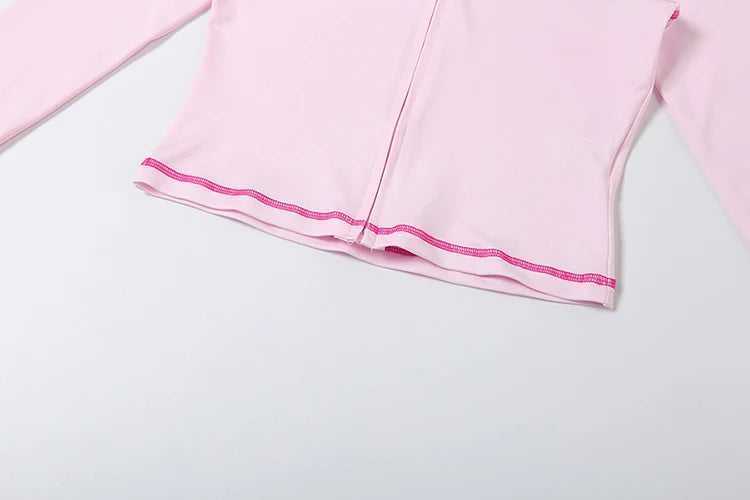 Casual Autumn Trend 2 Piece Set Woman Letter Print Full Sleeve Hooded Zip Jacket+Straight Trousers Street Fashion Outfits