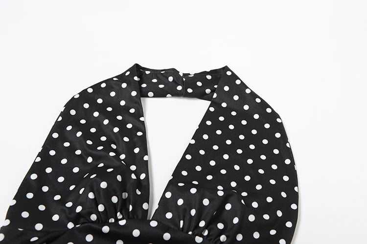 Hipster Y2K Halter Women Polka Dots Print Tank Tops Summer Elegant Sexy Fashion Wild Basic Streetwear Basic Wild Vest