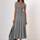 Autumn Two Piece Sets Women Double-breasted Vest And Split Skirt Matching Sets Fashion Long Pleated Skirt Two Piece Set