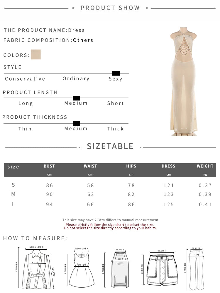 Elegant Bead Halter Dress Women Sexy Chic Backless Hollow Ruched Sleeveless Fashion Simple Evening Party Club Bodycon