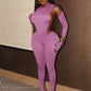 Sexy Women Tracksuit 2 Piece Set Sleeveless Side Split Bodysuit+Ruched Foot Leggings Matching Hipster Street Outfits
