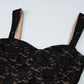 Irregular Hem Sleeveless Long Dresses Lace Black Party Dress Valentines Clothes Women Sexy Night Out Outfits