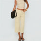 Women Solid Cargo Capri Pants Low Waist Multi Pockets Loose Wide Leg Cropped Trousers Y2K Summer Streetwear Pants