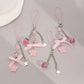 2025 New Korean Fashion Sweet Strawberry Bowknot Keychains Star Pendant Keyrings Ins Aesthetic Holder Bag Accessories