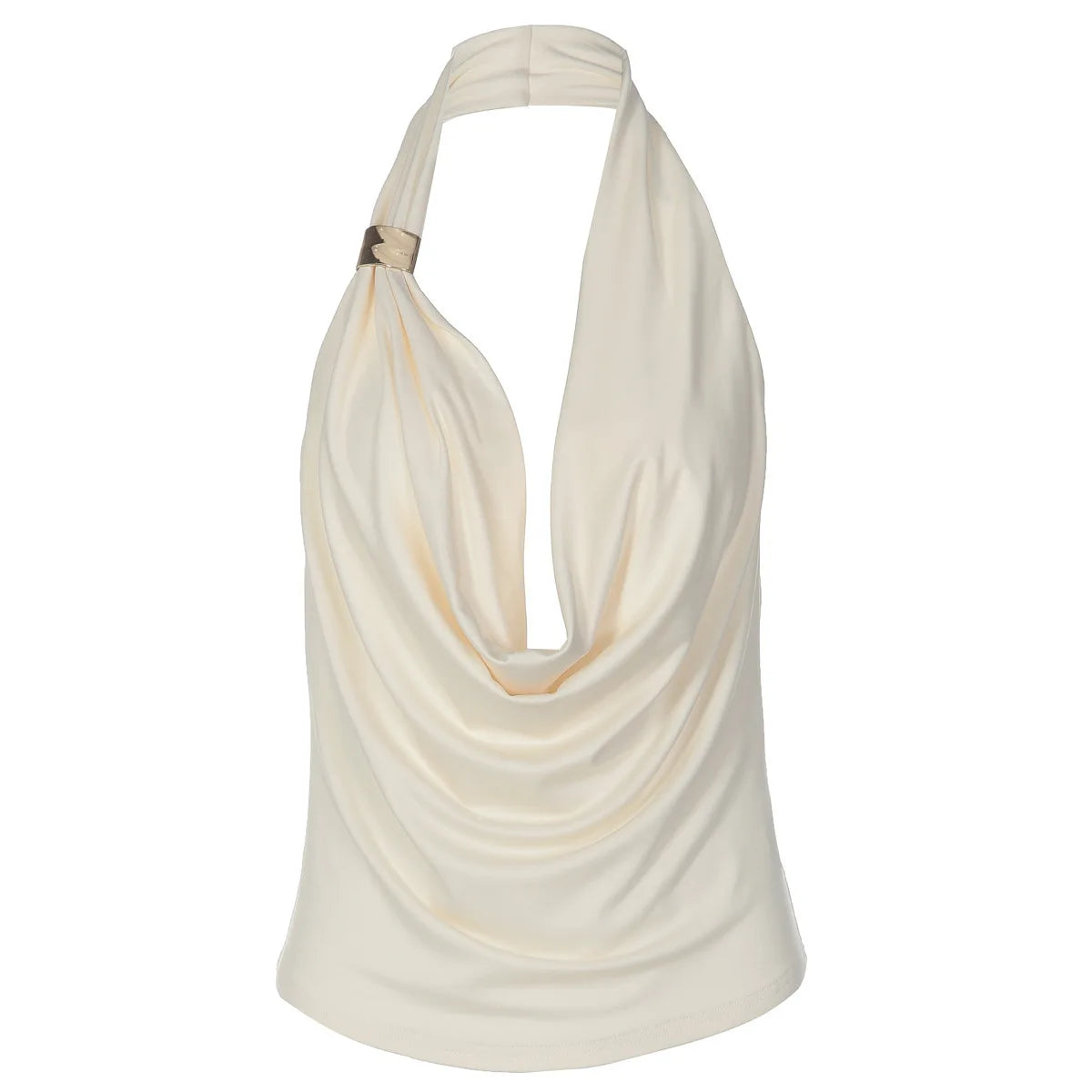 Hardwear Detail Halter Tops for Woman Sexy Summer Clothes 2026 Going Out Backless Crop Top