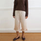 Women Satin Ruffle Hem Cropped Pants Elastic Waist Drawstring Loose Wide Leg Culottes Casual Comfortable Lounge Trousers