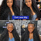 40 42 Inch 300% Density Natural Black Water Wave Jerry Curly Raw Vietnamese HD Invisible Lace Frontal Human Hair Wig For Women
