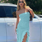 Ruffle Fringe Double High Split Long Dress Summer 2024 Sexy Elegant Black Party Dresses Women Vacation Outfit