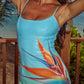 Floral Print Sexy Maxi Dress For Women Spaghetti Strap Sleeveless Backless Bodycon Slipdress Sequins Club Party Dress