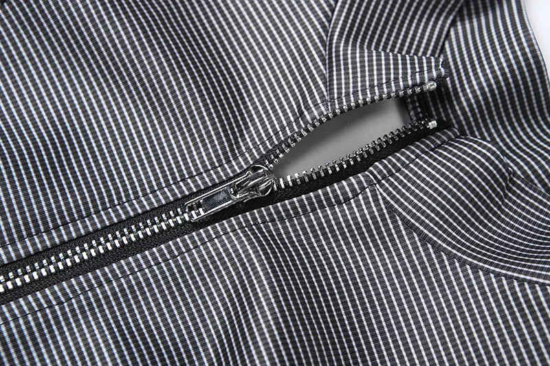 Long Sleeve 2 Piece Set Zipper Jacket and Bubble Skirt Shorts Fashion 2025 Fall Woman Going Out Outfits