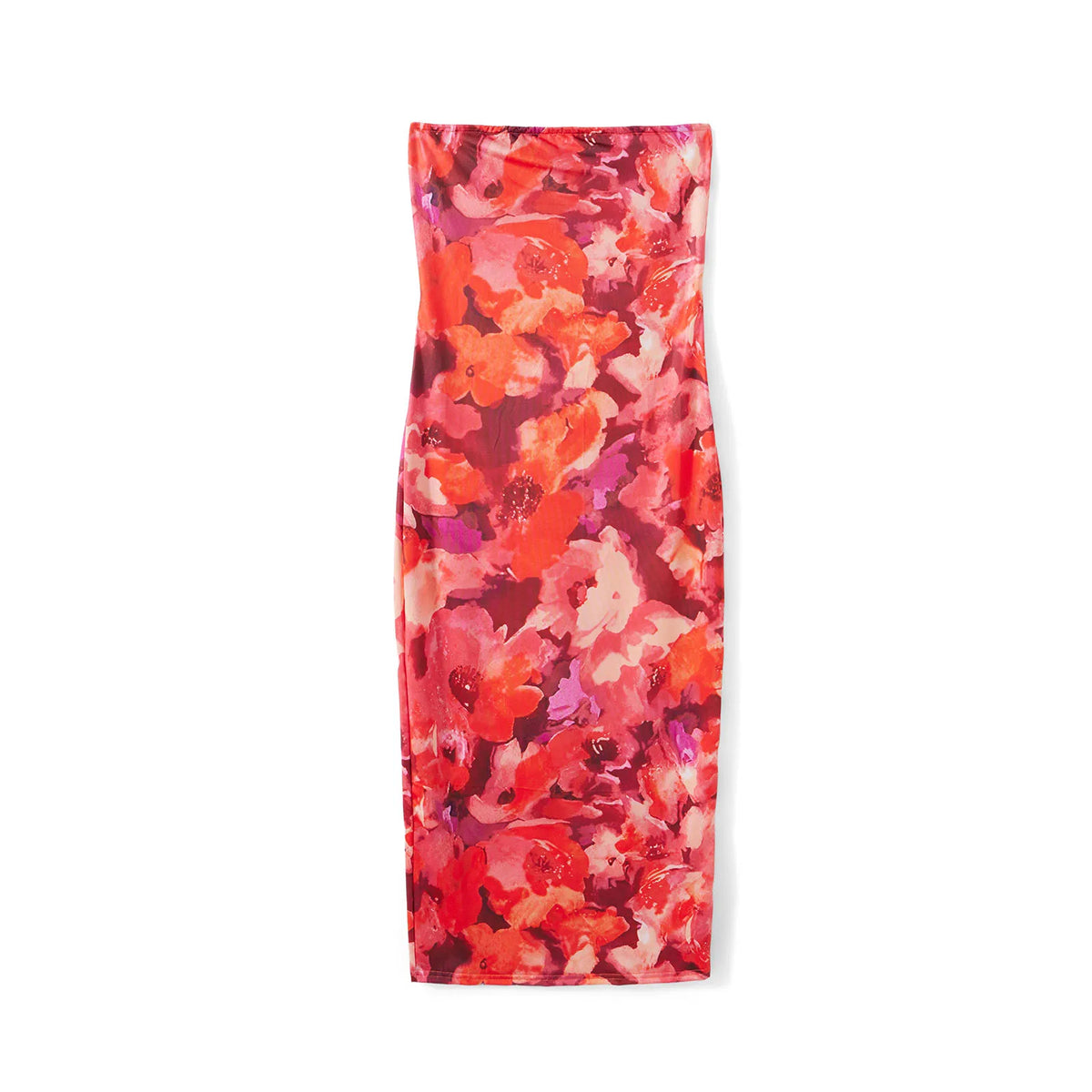 Women Y2K Floral Tube Long Dress Backless Strapless Bodycon Maxi Dresses Summer Holiday Bandeau Dress Beachwear