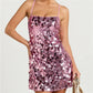 Women Sparkly Sequin Mini Dress Spaghetti Strap Open Back Lace Up Bodycon Dress for Nightclub Party and Birthday Outfits