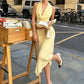 Ruched Elegant 2 Piece Set Woman Polka Dot Print Halter Backless Tank Tops+Elastic Waist Long Skirts Y2K Style Suits